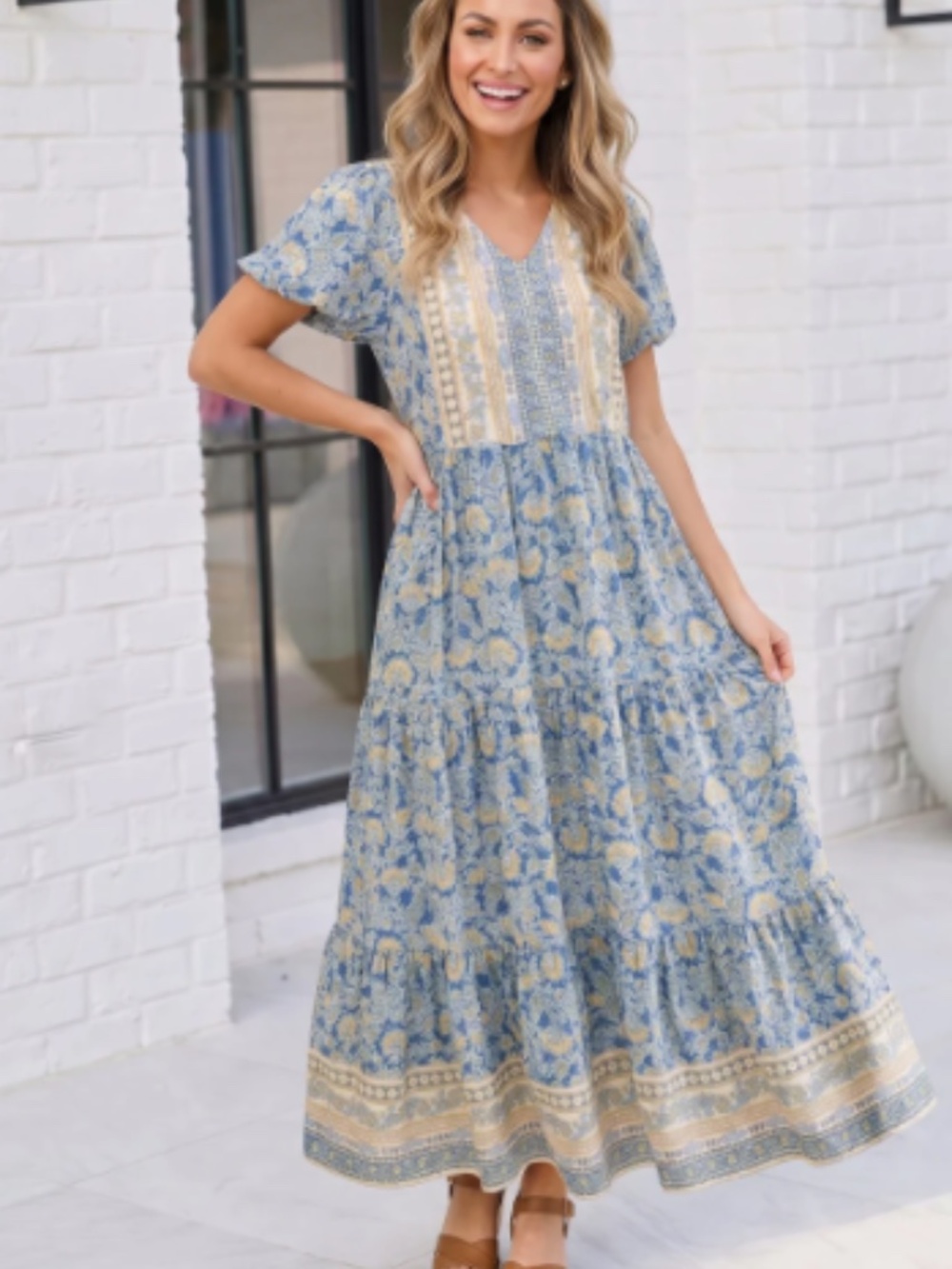 "The Una" Boho Tired Maxi Dress